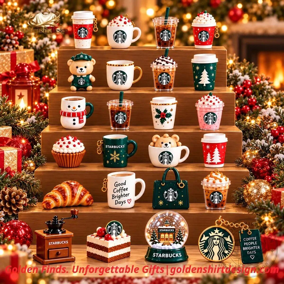 BREW JOY Starbucks Coffee Cup Advent Calendar 2026 – 24 Holiday Charms